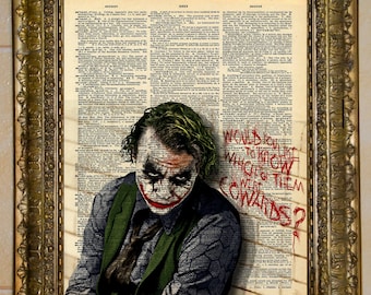 The Joker Heath Ledger Dictionary Art