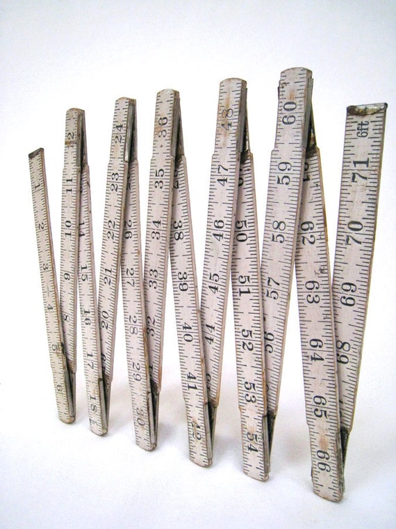 Vintage Wooden 6ft Folding Ruler by aporcelainpigeon on Etsy