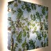 Wall lamp SUMMER TREE LEAVES nature mosaic, green, blue, art, handmade, laminated photos