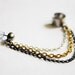 Tri Color Triple Chain Cuff Earring