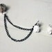 White Rose Double Black Chain Cuff Earring -- ONLY 1 LEFT