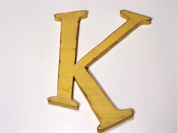 Items similar to Large wood letter "K", alphabet letters 