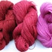 Wool Yarn Skeins - pink red burgundy 300 gr (10.6 oz ), approximately 383 yds