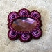 SALE - Brilliant Butterfly - Bead Embroidery Brooch - purple - red - violet
