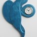 Wall Clock Hand Painted Textured Ultramarine Blue on Blue