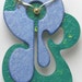 Wall Clock Hand Painted Textured Sea Green Glazed Blue Violet