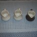 Homer Laughlin Individual Creamer Syrups Restaurant Ware Brown and White - Set of 3