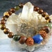 Bodhi Seed Yoga Stretch Bracelet, Yoga Jewellery, Rudraksha, Tiger Eye Mala Beads, Lapis, Labradorite, Om Jewelry, Wrist Mala, Yoga Gift