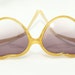 Vintage heart-shaped yellow sunglasses