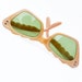 Vintage 40s-50s pearl coral/peach cateye sunglasses