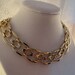 Large Links Choker Modernist Necklace Vintage Monet