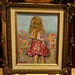 Girl Child in the Poppies Monet Style Impressionist Original Oil Painting and Gold Frame 8 by10 Sarah Kadlic Fine Art