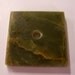 Architectural salvage - vintage green marble base plate - lamp base