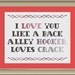 I love you like a back alley hooker loves crack: funny cross-stitch pattern