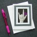 ASL ILY I Love You Heart SPARKLE Blank Note Card - American Sign Language