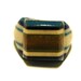 Vintage Celluloid Bakelite Folk Art Prison Ring (Size 7-3/4)