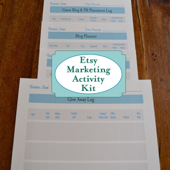 Etsy Seller Business Organizer Printable: Marketing Activity Organizer ...