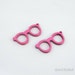 Pink Color Wooden Glasses (Small Version) / 42mm x 18mm / EPK008-P (2pcs) /