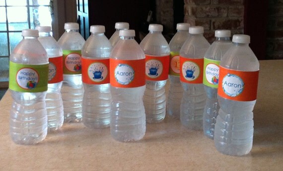 DIY Printable Pool Party Water Bottle Labels Il_570xn