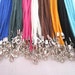 100pcs 3mm 16--18inch adjustable assorted colors(8colors) suede leather necklace cord