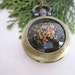 1pcs Changeful color Crystal pocket watch charms pendant PW050 35mmx35mm