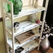 Medium White Distressed Bookshelf