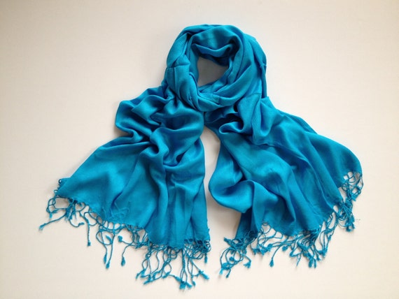 cobalt blue pashmina shawl