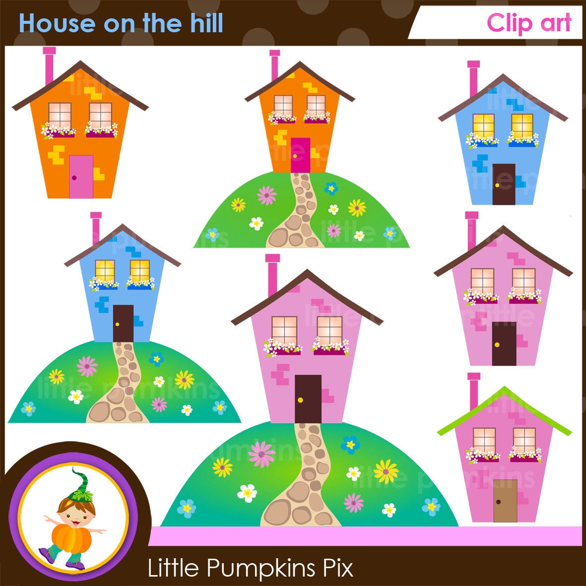 house on hill clipart - photo #4