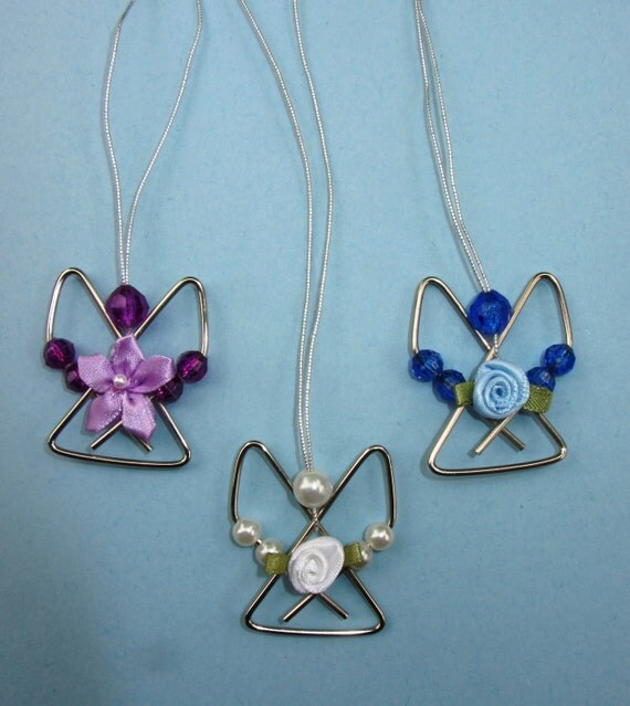 Items similar to GOOD LUCK ANGEL, Guardian paper clip angel on Etsy