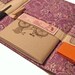Paisley Clutch Organizer Wallet in Purple