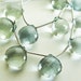 Large Fluorite Heart Briolettes, AAA, Micro Faceted, 10-12mm, 5 Pieces