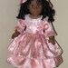 American Girl Doll Clothes - Marie Grace Cecile - Dress, Pantalettes, Hair Ribbon - Dusty Rose Brocade Satin