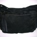 XL vintage Italian black suède leather tote bag, hobo. Ted Benson Collection, Italy
