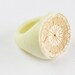 Moroccan inspierd Coconut & Cream Ring - Coconut face and polymer clay resin ring.