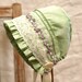 Silk and lace baby bonnet