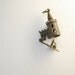 Bizarre Vintage Sterling Silver Mechanical Gothic Castle Charm with Executioner and beheaded person Inside