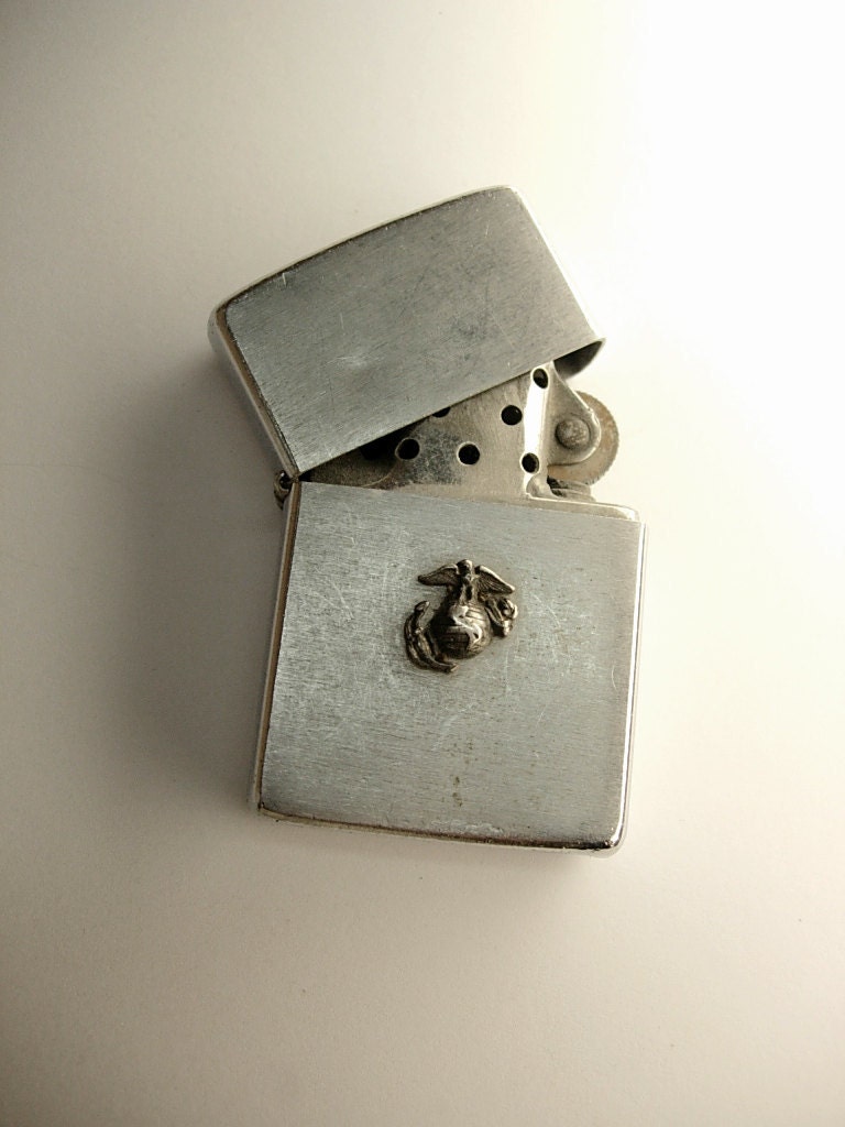 Vintage Zippo Marine Corps Service Lighter Mfg Bradford
