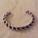 Native American Navajo Sterling Silver Twist Bracelet 38 grams