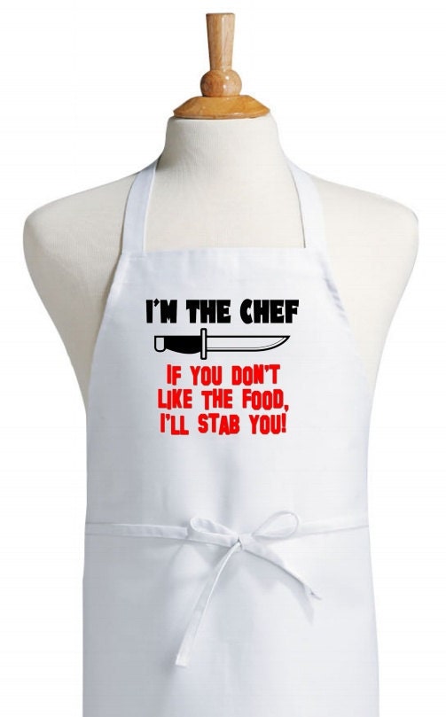 Funny White Cooking Apron I'm The Chef Aprons With