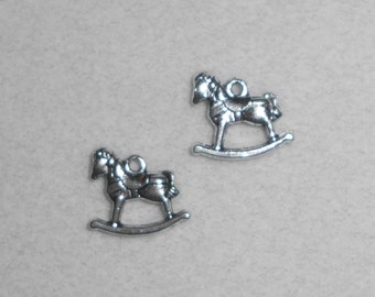 Silver Baby Rocking Horse Charms