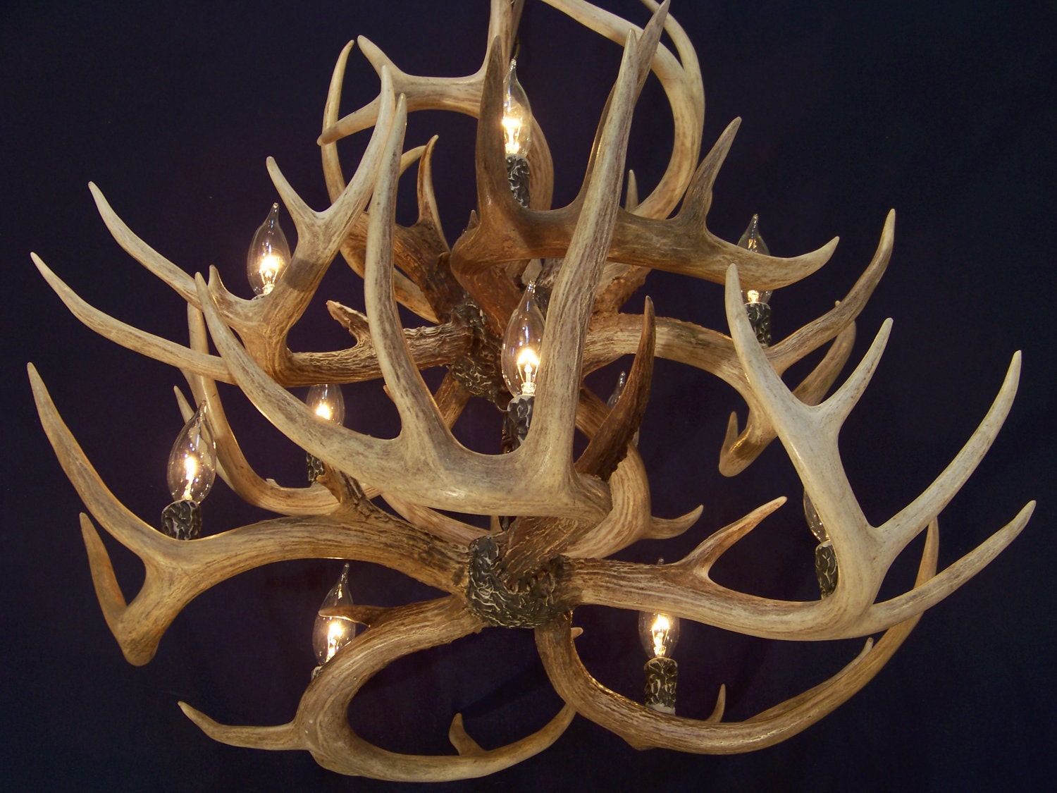 Legend Antler Designs TEN LIGHT Double Antler Chandelier