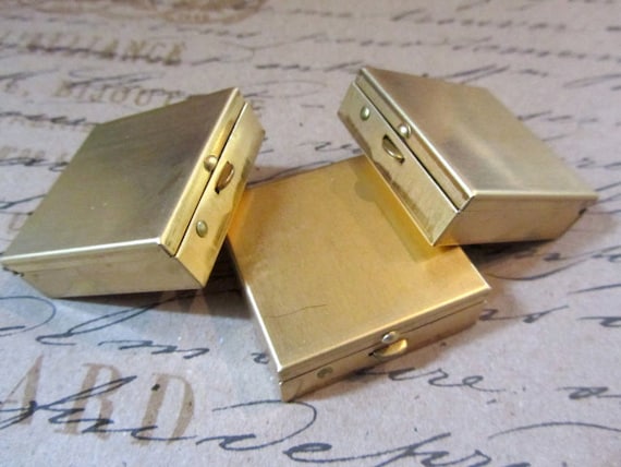 Raw Brass Pill Box