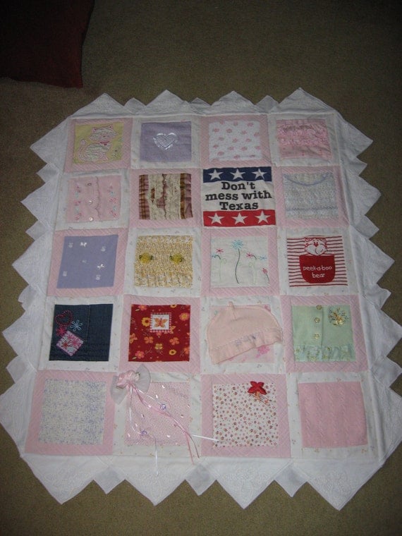 Baby Memory Quilt Baby Clothes Quilt Baby's 1st year