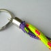 NEON yellow violet sporty nautical sailing rope keyring