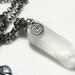 RESERVED for TM Crystal Quartz Point Wire Wrapped Necklace Bohemian Jewelry