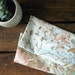 vintage cloth napkins floral print fabric napkins peach RESERVED FOR TVERMILLION1