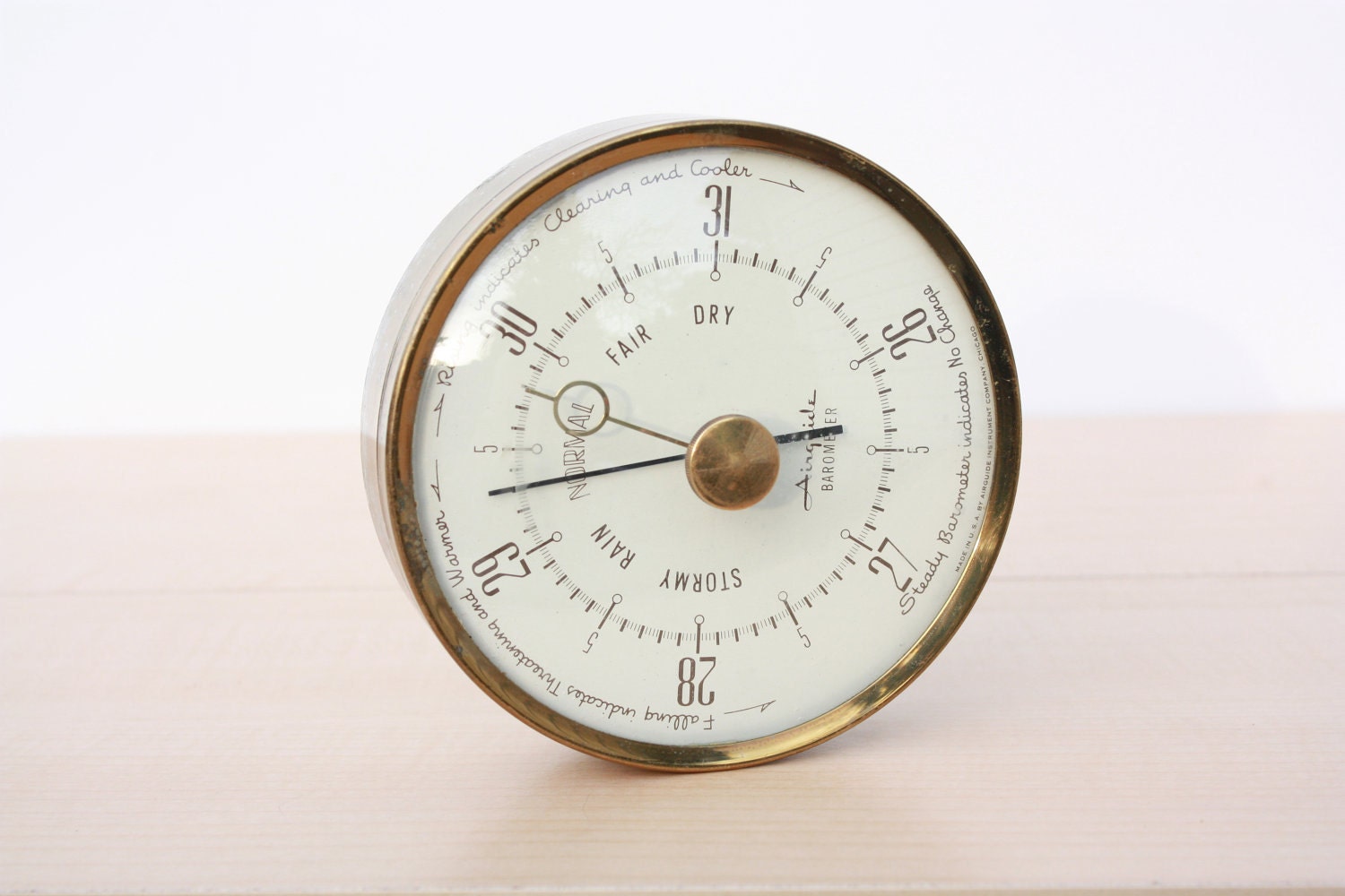 Vintage Barometer Airguide Instrument Company Chicago