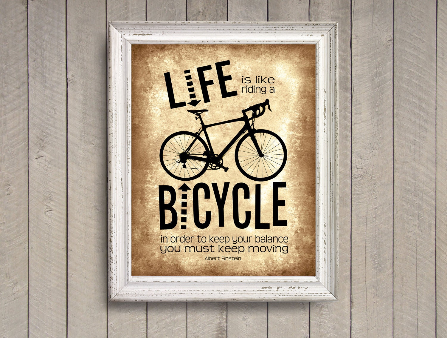 Description Life is like riding a bicycle