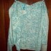 Beautiful Vintage Handmade Half Apron in Blue Paisley on White