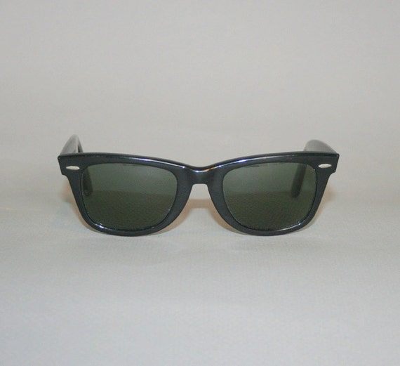 80s Ray Ban Sunglasses L2008 Black Wayfarers With Case 